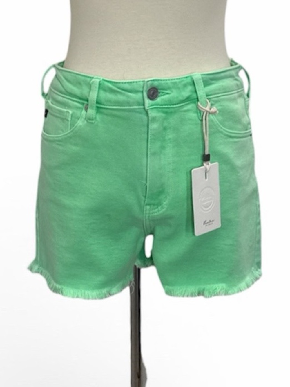 Kancan Womens High Rise Frayed Shorts Size Small New